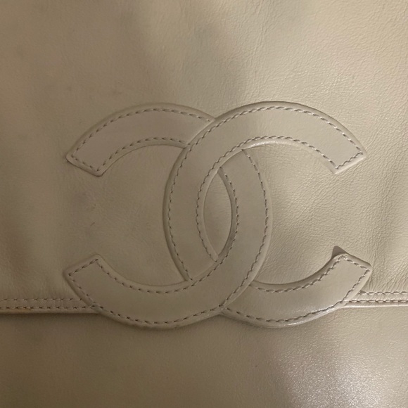 Chanel Beige Boho Leather Crossbody Satchel Messenger Bag Vintage AUTHENTIC - Picture 16 of 16